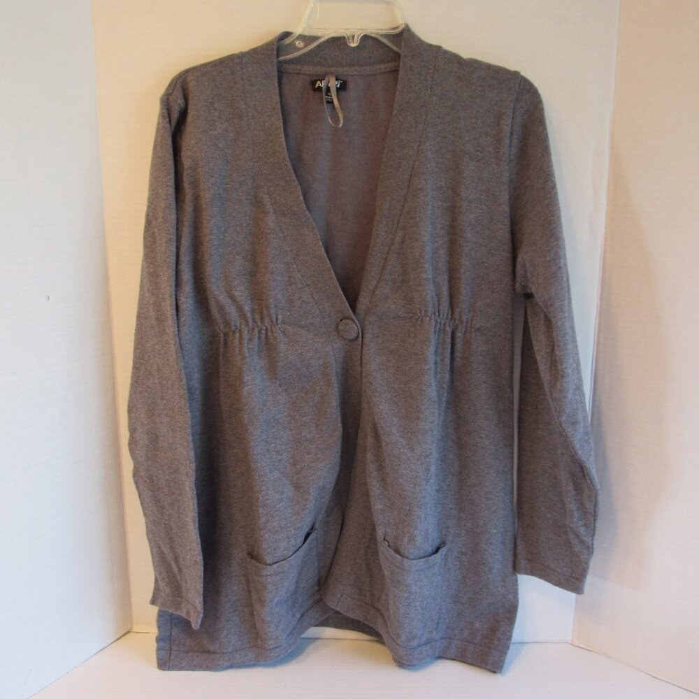 Apt 9 Charcoal Gray Lightweight V Neck One Button Cardigan Sweater Size XL